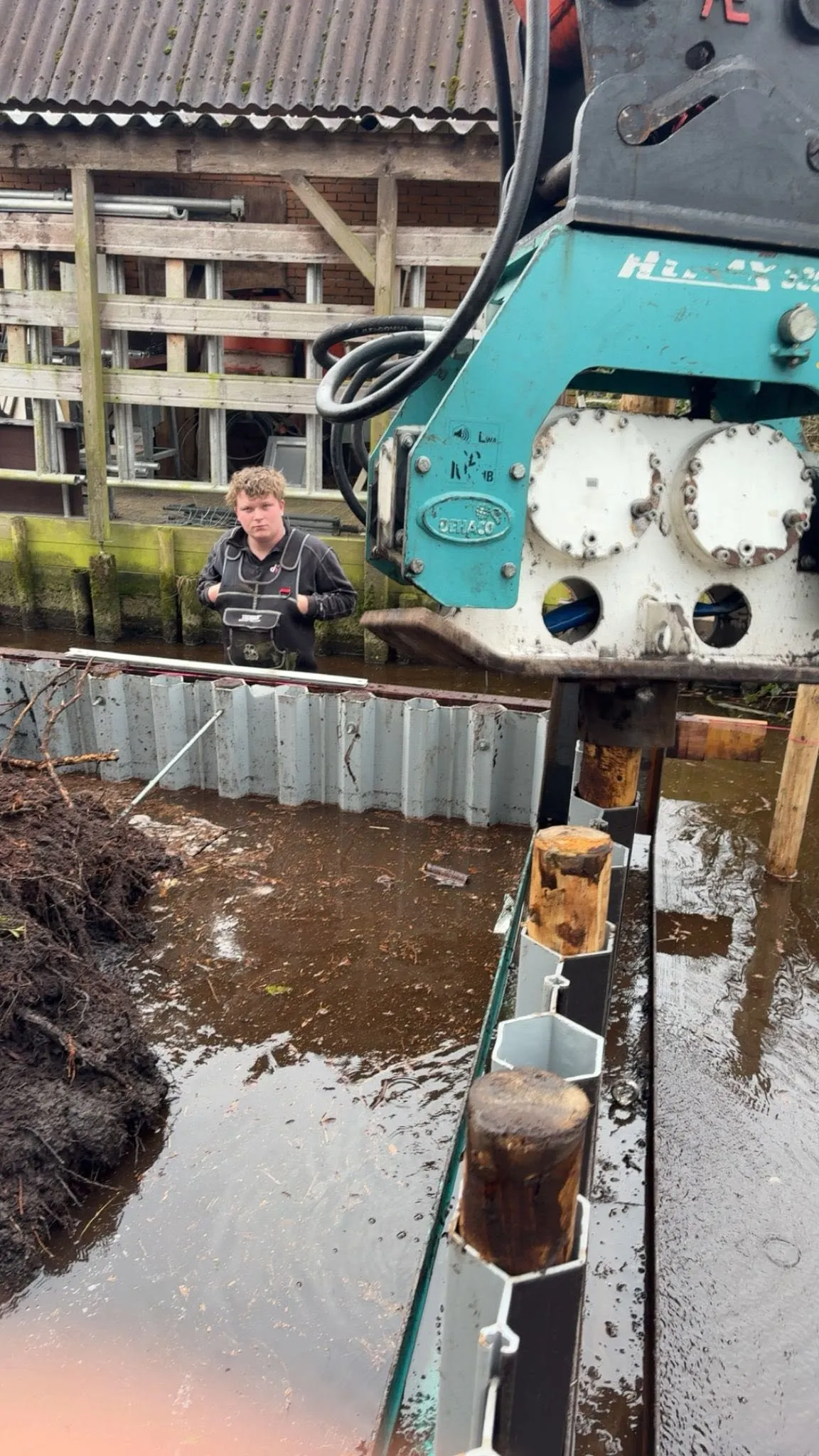 Walbeschoeiing in uitvoering — foto 3